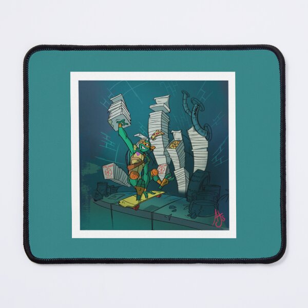 Item preview, TMNT Mikey, Pizza, Skateboarding   designed and sold by PopStandMerch.