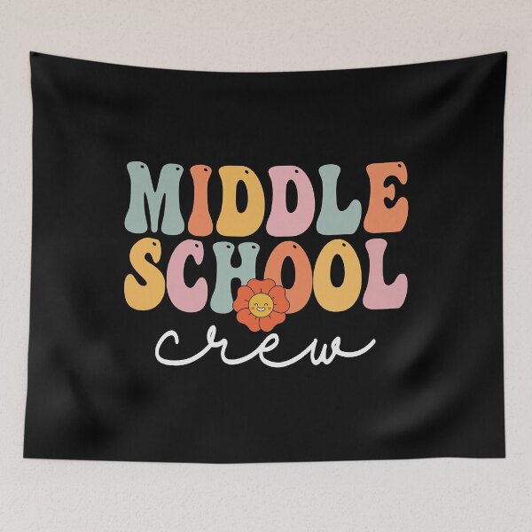 Item preview, Middle School Crew Retro Groovy Vintage First Day Of School designed and sold by colesabrina88.