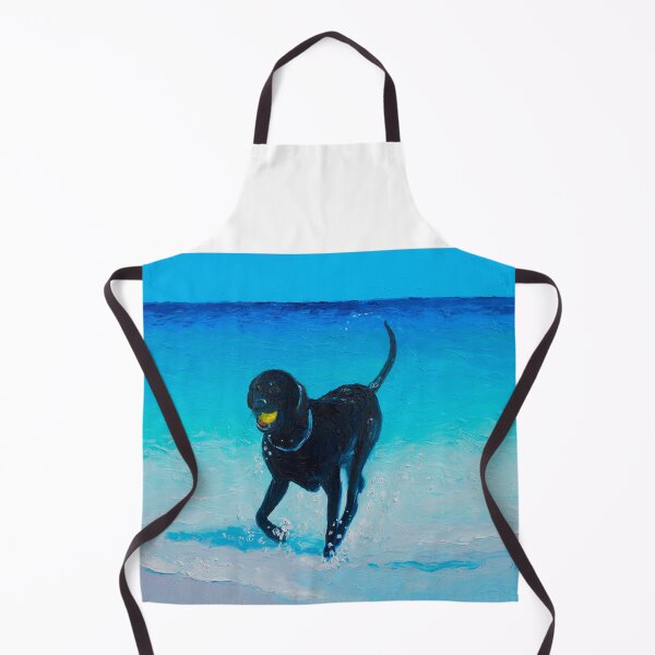 Item preview, Black Labrador Retriever - beach painting designed and sold by MatsonArtDesign.