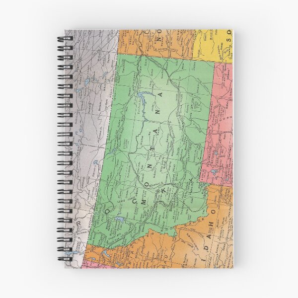 Item preview, Vintage 1939 Montana map - gift for her - fashion - unique - birthday gift - special memorial gift idea designed and sold by mappendant.