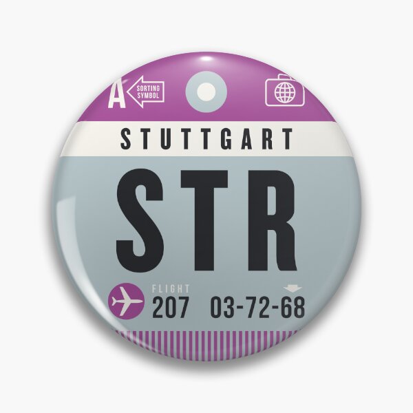 Artikelvorschau, Luggage Tag A - STR Stuttgart Germany entworfen und verkauft von VoodooCircus.