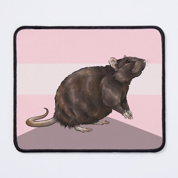 Item preview, Cute Brown Rat | Pink Background designed and sold by shirinsart.