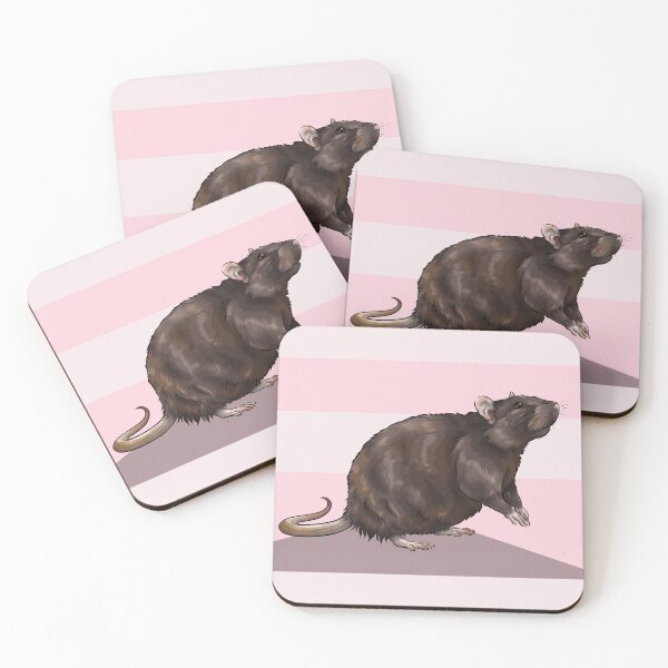 Item preview, Cute Brown Rat | Pink Background designed and sold by shirinsart.