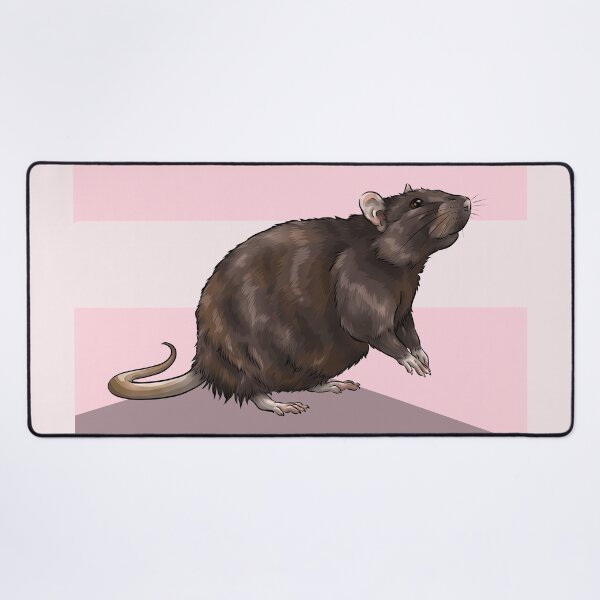 Item preview, Cute Brown Rat | Pink Background designed and sold by shirinsart.