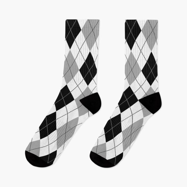 Item preview, Argyle Gingham Diamond Pattern | White Black and Silver designed and sold by PatternMama.