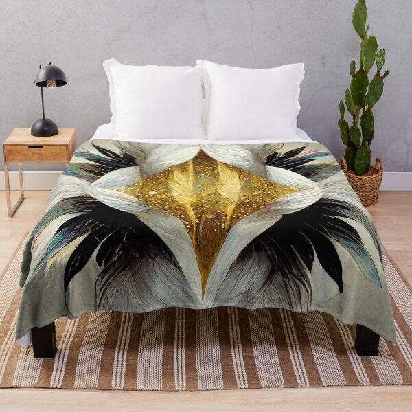 Item preview, Kaleidoscope flower white and gold designed and sold by artofbelletz.