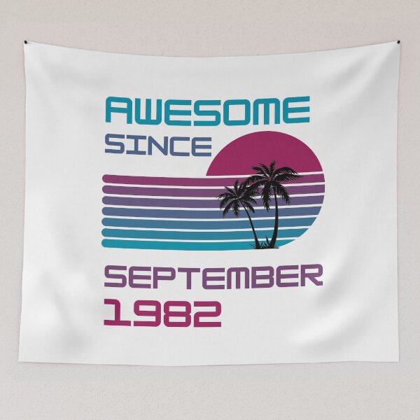 Item preview, Awesome since September 1982 | Born September 1982 | Made in September 1982 | Legend since September 1982 | Birthday Gift for 40 year old mom dad grandma grandpa | Vintage Retro 80s Birthday gift idea designed and sold by Saffire6.