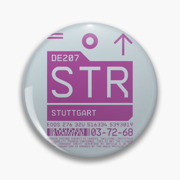 Artikelvorschau, Luggage Tag C - STR Stuttgart Germany entworfen und verkauft von VoodooCircus.