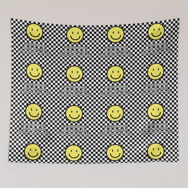 Item preview, smile,Laughter is the tonic, the relief, the surcease for pain,checks designed and sold by zzzozzo.