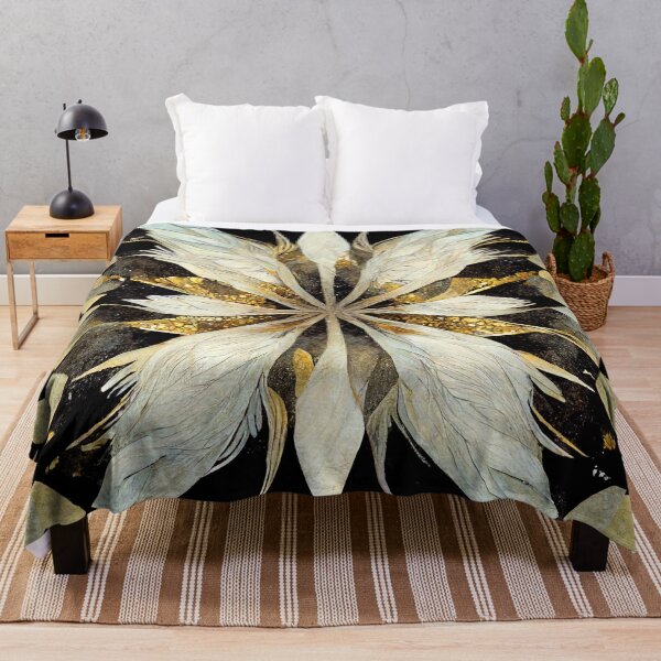 Item preview, Kaleidoscope flower white and gold designed and sold by artofbelletz.