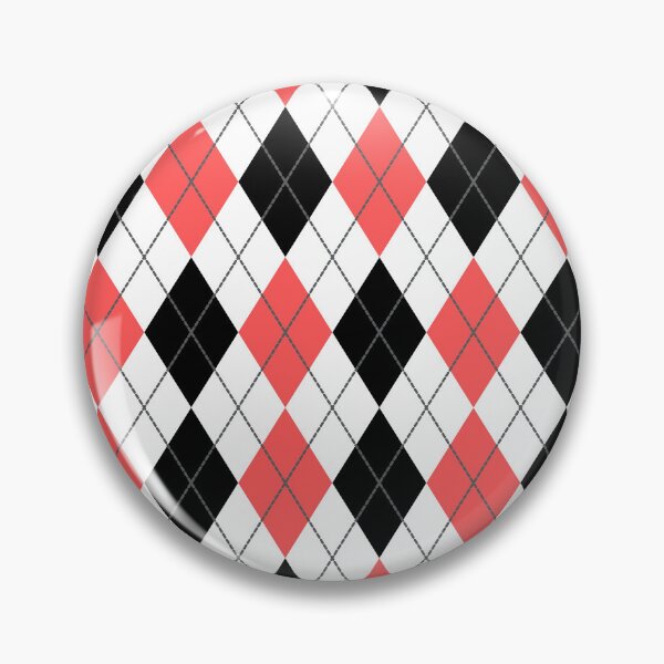 Artikelvorschau, Rauten-Gingham-Diamant-Muster | Weiß, Schwarz und Rot entworfen und verkauft von PatternMama.