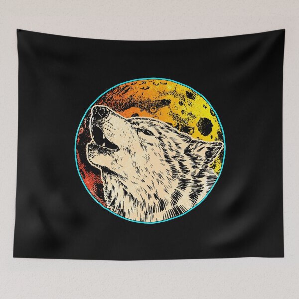 Item preview, Howling wolf at full moon designed and sold by Mila1946.
