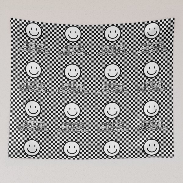 Item preview, smile,Laughter is the tonic, the relief, the surcease for pain,checks designed and sold by zzzozzo.