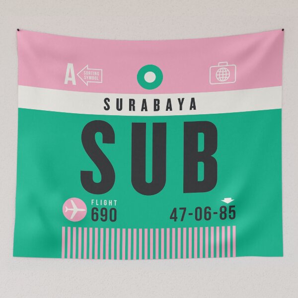 Item preview, Luggage Tag A - SUB Surabaya Indonesia designed and sold by VoodooCircus.