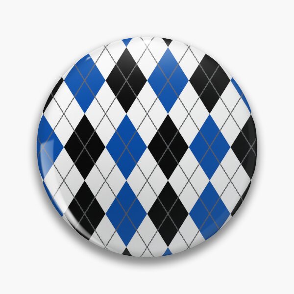 Artikelvorschau, Argyle Gingham Rautenmuster | Weiß, Schwarz und Blau entworfen und verkauft von PatternMama.