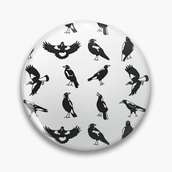 Item preview, Many Magpies on White designed and sold by Digitaldingo.