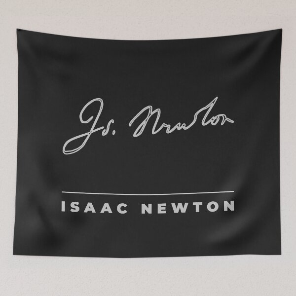 Item preview, Isaac Newton signature t-shirt designed and sold by CMYKStudio.
