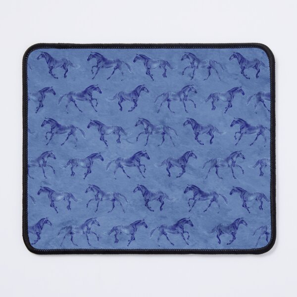 Item preview, Galloping horse 1 to 4 - pattern on blue marble background designed and sold by SylvieG18.