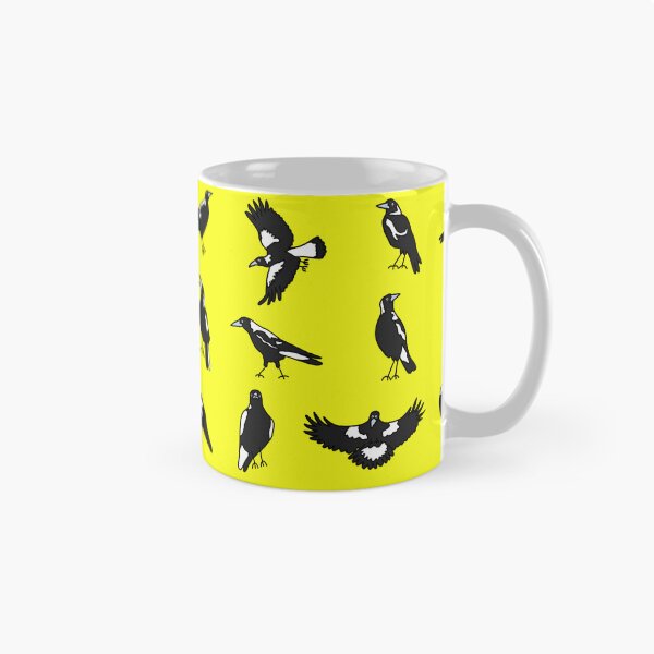 Item preview, Many Magpies on Yellow designed and sold by Digitaldingo.