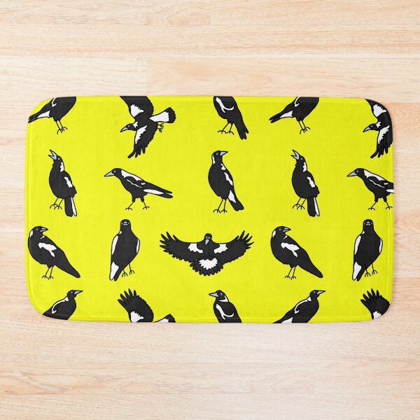 Item preview, Many Magpies on Yellow designed and sold by Digitaldingo.