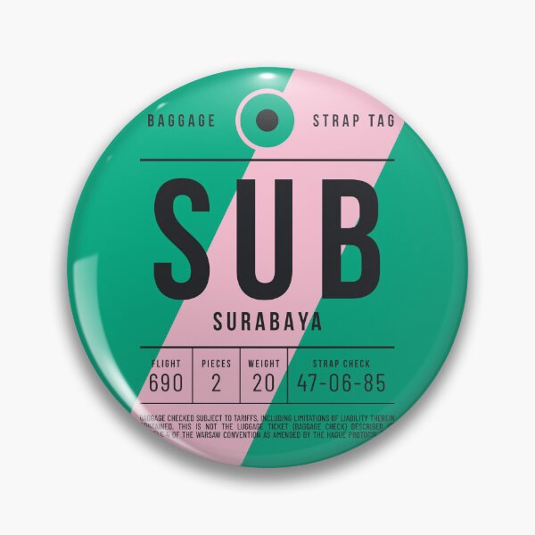 Item preview, Luggage Tag A - SUB Surabaya Indonesia designed and sold by VoodooCircus.