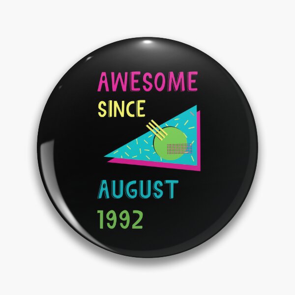 Item preview, Awesome since August 1992 | Born August 1992 | Made in August 1992 | Legend since August 1992 | Birthday Gift for 30 year old mom dad grandma grandpa | Vintage Retro 90s Birthday gift idea designed and sold by Saffire6.