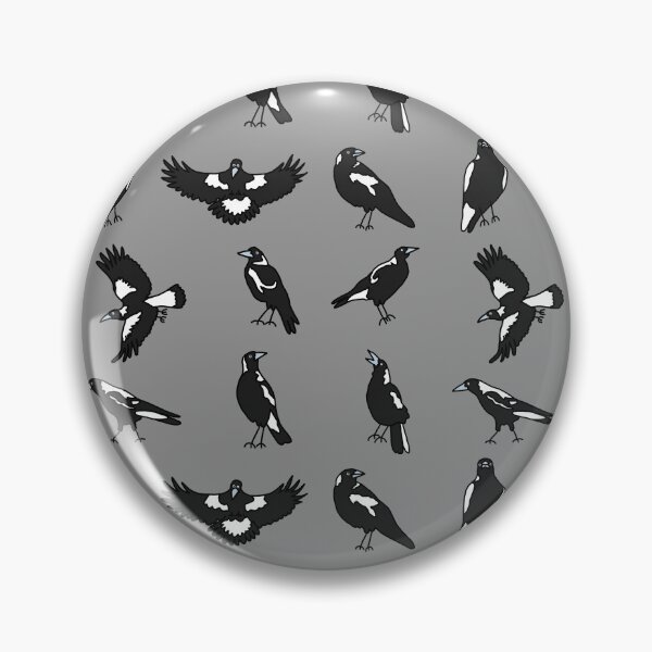 Item preview, Many Magpies on Grey designed and sold by Digitaldingo.