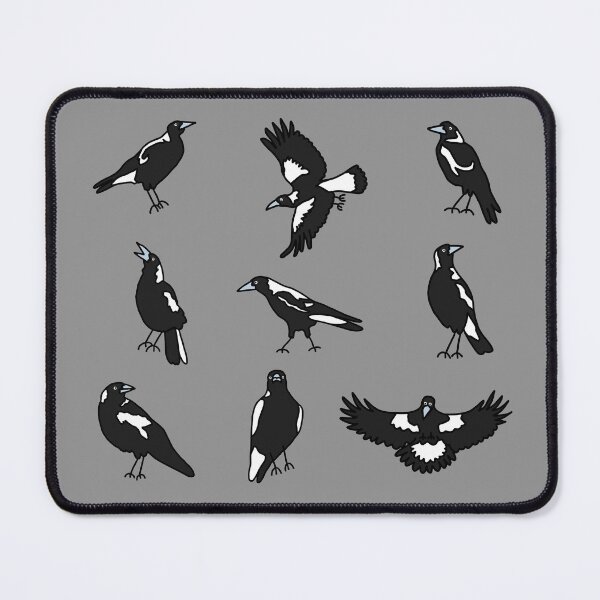 Item preview, Many Magpies on Grey designed and sold by Digitaldingo.