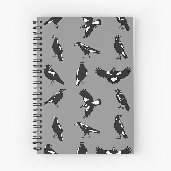 Item preview, Many Magpies on Grey designed and sold by Digitaldingo.