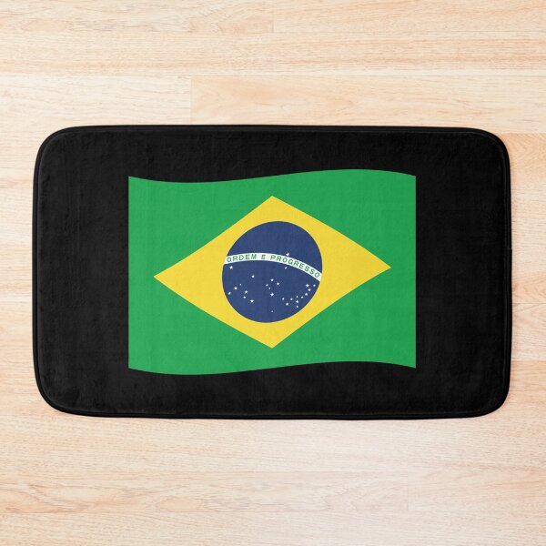 Item preview, Brazil Wave Flag - Bandeira do Brasil (On Black) designed and sold by STUDIO-72.