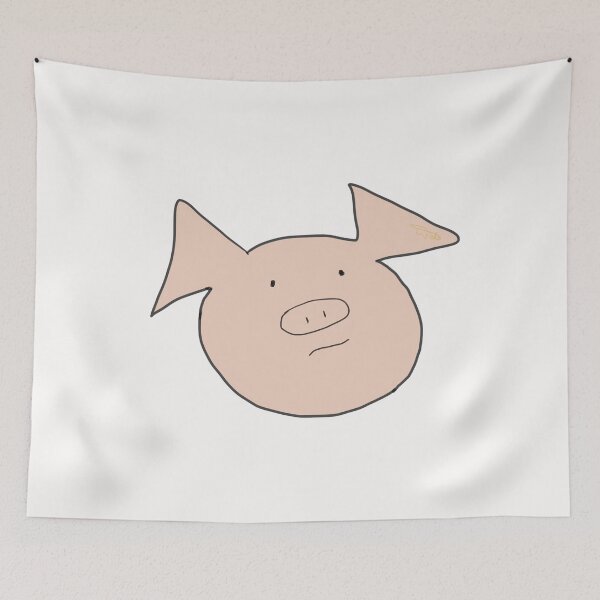 Aperçu de l'œuvre Visage de cochon pensant, penseur créée et vendue par PiggingJapan.