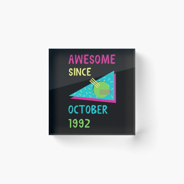 Item preview, Awesome since October 1992 | Born October 1992 | Made in October 1992 | Legend since October 1992 | Birthday Gift for 30 year old mom dad grandma grandpa | Vintage Retro 90s Birthday gift idea designed and sold by Saffire6.