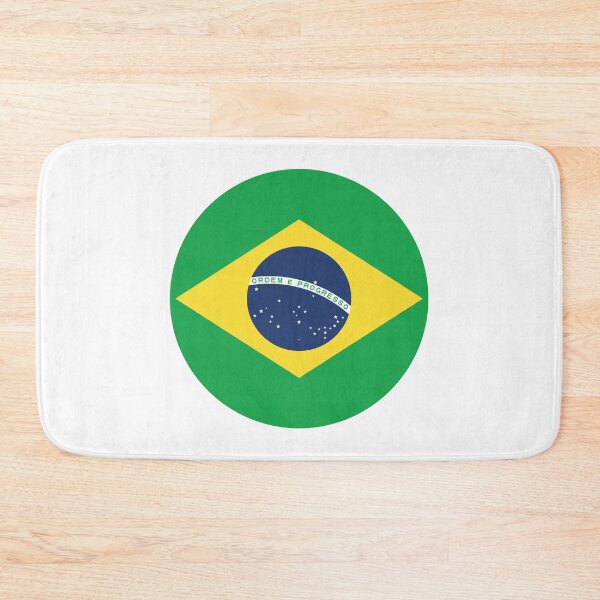 Item preview, Brazil Circle Flag - Bandeira do Brasil (On White) designed and sold by STUDIO-72.