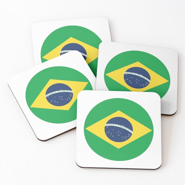 Item preview, Brazil Circle Flag - Bandeira do Brasil (On White) designed and sold by STUDIO-72.