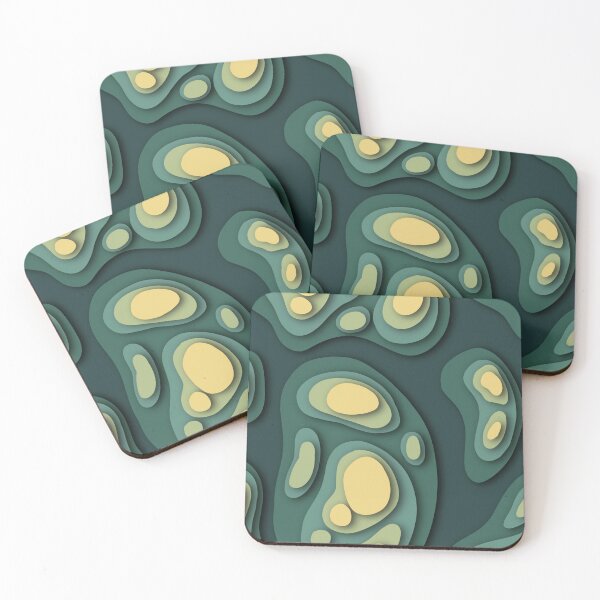 Item preview, Green and Yellow 3D Paper Cutouts  designed and sold by Bookish Lovers.