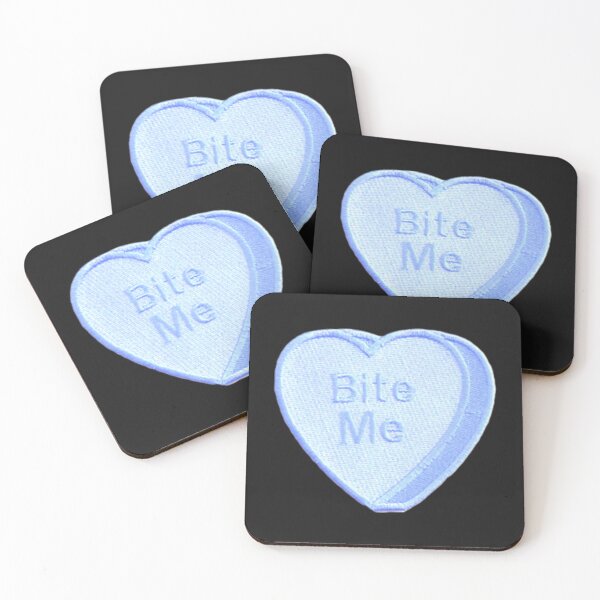 Item preview, Bite Me, Patch, Heart, Aesthetic Blue   designed and sold by inspirecul.