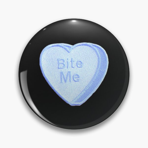 Item preview, Bite Me, Patch, Heart, Aesthetic Blue   designed and sold by inspirecul.