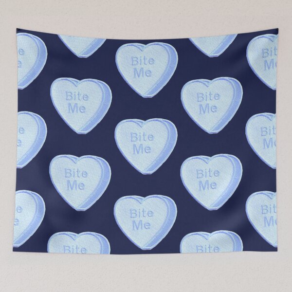 Item preview, Bite Me, Patch, Heart, Aesthetic Blue   designed and sold by inspirecul.