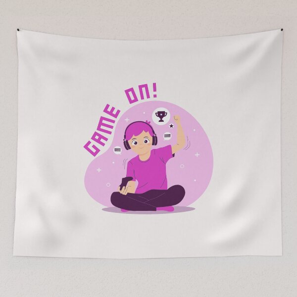 Item preview, GAME ON Gamer Kid Purple designed and sold by everything4eva.