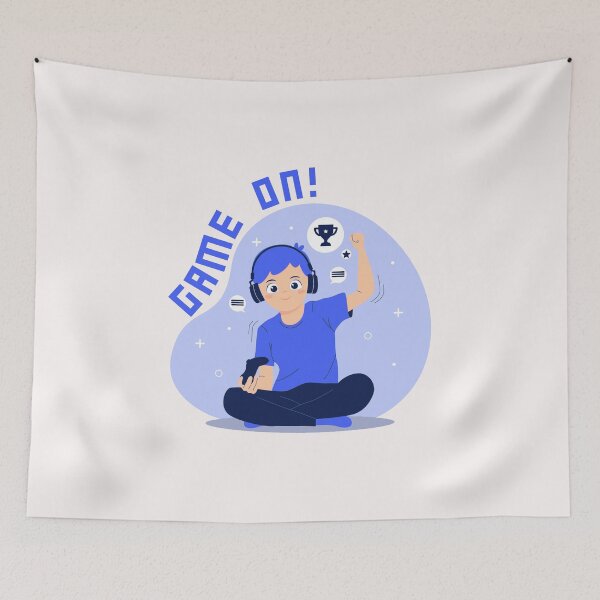 Item preview, GAME ON Gamer Kid Blue designed and sold by everything4eva.