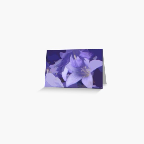 abstract of Campanula Greeting Card