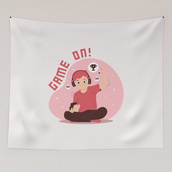 Item preview, GAME ON Gamer Kid Pink designed and sold by everything4eva.