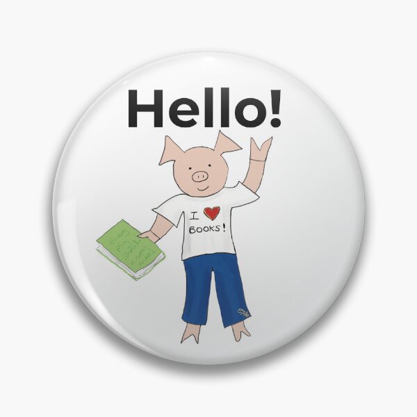 Item preview, Hello!  I love books and reading! Cute introvert pig. Reading designed and sold by PiggingJapan.