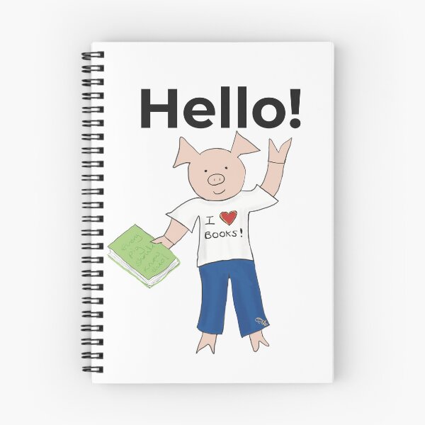 Item preview, Hello!  I love books and reading! Cute introvert pig. Reading designed and sold by PiggingJapan.