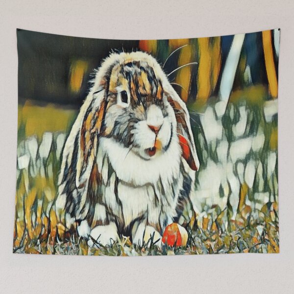 Item preview, Abstract Picture Of A Cute Rabbit With Long Ears designed and sold by McThingummy.