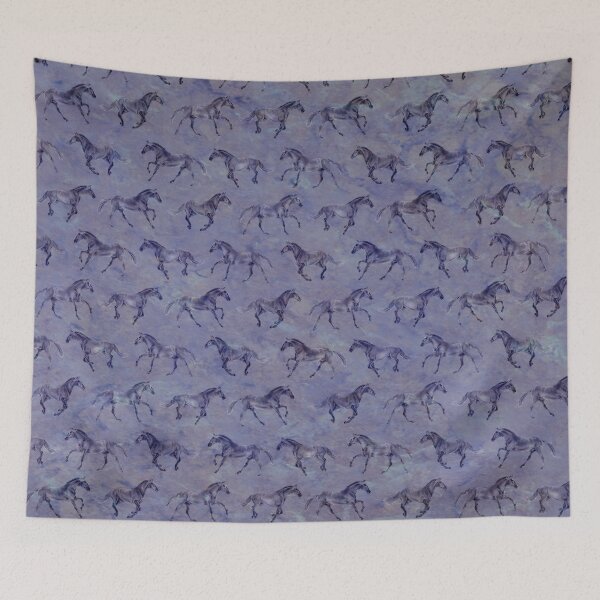 Item preview, Galloping horse 1 to 4 - pattern on purple marbled background designed and sold by SylvieG18.