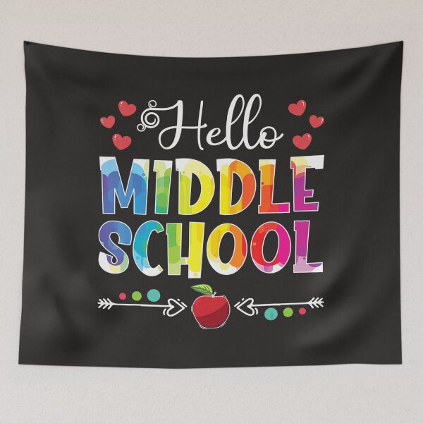 Item preview, Back To School Hello Middle School Girls Boys Tiedye  designed and sold by fawsonpnhamme.