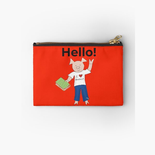 Item preview, Hello!  I love books and reading! Cute introvert pig, orange. Books designed and sold by PiggingJapan.