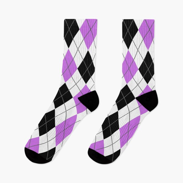 Item preview, Argyle Gingham Diamond Pattern | White Black and Purple designed and sold by PatternMama.