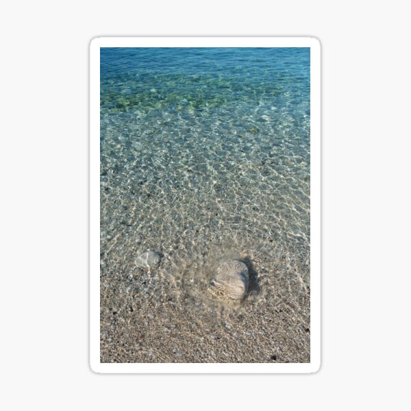 Meerwasser, sanfte Wellen und Sonnenlicht Sticker